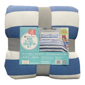 193968210953-p Members Mark Ny Kids Cotton 2 Piece Super Soft Comforter Set Twin Size Seafari
