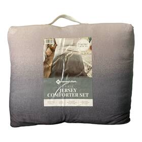 193968234355-p Members Mark Ny Super Soft Ombre Jersey Comforter And Sham Set Twin/twin Xl Gray