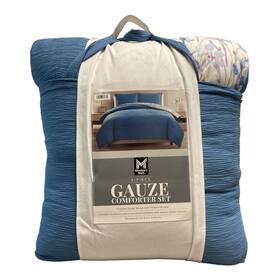 193968289652-p Members Mark Ny 3-piece Textured Gauze With Printed Reverse Comforter Set