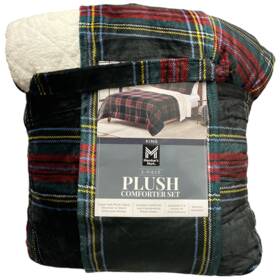 193968415921-p Members Mark Ny 3-piece Plush Sherpa Comforter And Sham Set King