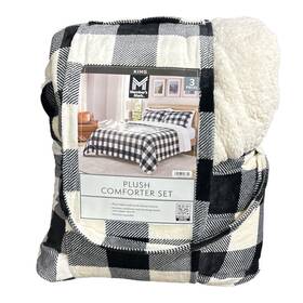 193968507350-p Members Mark Ny Plush Reversible Sherpa 3 Piece Comforter Set King Size