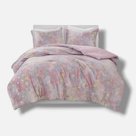 Mi Zone 022164408546 Pink Metallic Hearts 2-piece Comforter Set Twin/twin Xl