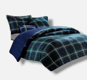 Mi Zone 675716463335 Green Bradley Plaid 3-piece Comforter Set Twin/twin Xlft