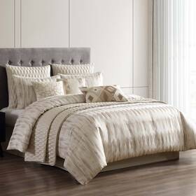 Milan 10 Pc W Coverlet Queen Comforter Set Tan 679610907490 Riverbrook Home