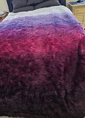 93606694 Mingled Threads Celestial Garden Twin Faux Fur Comforter
