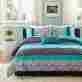 Mizone Chloe 4 Piece Comforter Set Full Queen Teal Sale 0675716534707