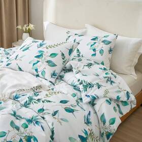 B0dhvfmgzp Mkxi Rustic Floral Comforter Set White And Blue Full Size Botanical Bedding