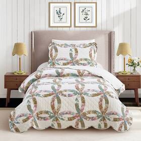94893908 Modern Heirloom 2pc Twin/twin Xl Dahila Chain Quilt Bedding Set