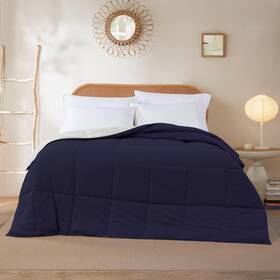 2dwncmfg-esl-tn Modern Threads Down Alternative Reversible Comforter Navy/silver Twin