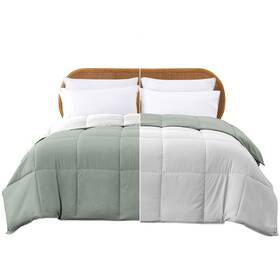 2dwncmfg-wgy-ck Modern Threads Down Alternative Reversible Comforter White/gray California King