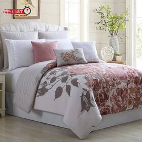 Modern Threads 445029862889 Rose Farmhouse 8-piece Embellished Comforter Set King/california