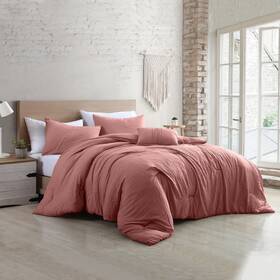B083pqg6s3 Modern Threads 4-piece Garment-washed Comforter Set Beck Dark Rose Queen