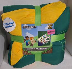 Mojang 032281250997 Minecraft Twin Full Comforter 72 Inch X 86 Cooling Fabric New