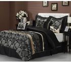 Molly-f Generic 7 Piece King Size Comforter Set Black Bedding 879421013971