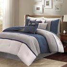 Mp10-1317 Madison Park Palisades Comforter Set King Blue