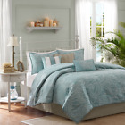 Mp10-1409 Mp10-1410 Madison Park Seafoam Green Comforter Seashell Bedding Set Coastal Beach
