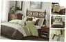 Mp10-637 Madison Park Serene Comforter Reversible Solid Faux Silk Floral King