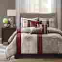 Mp10-749 Madison Park Comforter Set Queen Size 7 Piece Luxury Bedding Soft Machine Washable New 733281462709