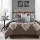 Mp10-930 Mp10-928 Mp10-929 Madison Park Queen Size Comforter Set 7 Piece Contemporary Brown Bedding Bed Hypoallergenic 675716534967