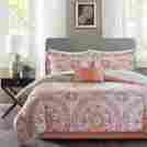Mpe10-208 Mpe10-204 Madison Park Queen Coral Comforter Set Bed In A Bag Includes Of Sheets New 787639344568