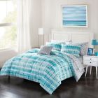 Ms17-d4-011-136 Unbranded Blue White Grey Tye Dyed Polka Dots Piece Comforter