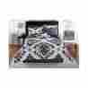 Ms34-001-009-28-mf Classics Damask Bedding Set Comforter Modern Reverse Black White Bag Beautiful Shams Full 081806274086