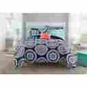 Ms36-001-323-02 Mainstays Bedding Set Full For Teens Navy Medallion Comforter Bed In A Bag Bedspread Shams 063108758785