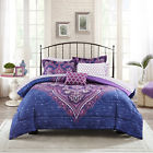 Ms9744409622-74 Mainstays Queen Bed In Bag Purple Blue Medallion Complete Bedding