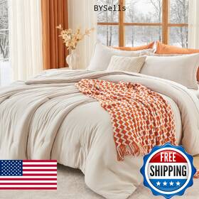 B0fvwwr968 Muxhomo Beige Oversized King Comforter Sets All Season Ultra Soft Down Alternati