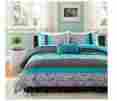 Mz10-2260410 Mizone Chloe 4 Piece Comforter Set Full Queen Teal Stripes Polka Dots Girl Bedroom Covers New 739812300410
