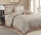 Nadina-k-bl Compass New 6 Piece Jacquard Nadina Embroidered Comforter Set Size King 848504039382