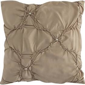 Nanshing 810069482699 Joline Puckered 7 Piece Comforter Set Taupe Queen
