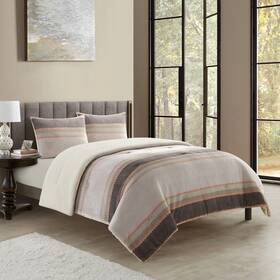 Nanshing 810105131277 Brianna 3 Piece Ultra Plush Sherpa Comforter Set By