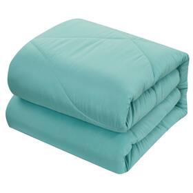 Nanshing 814740027278 Milly 3-piece Solid Color Comforter Set Aqua - Full Queen