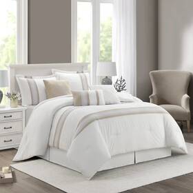 Krystel7-k-tp Nanshing Durango Comforter In Taupe - King Size