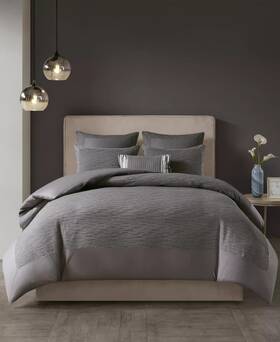 Natori 086569115119 N Hanae Yarn-dyed 3-pc. Comforter Set King