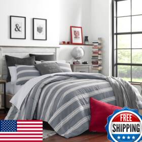 B07x2tqyv5 Nautica Queen Comforter Set Reversible Bedding Matching Shams Stripe Room Decor