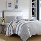 220085 Nautica Full Queen Comforter Set Cotton Polyester Fill In Medium Blue 3-piece