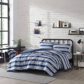 Ushsa11258726 Nautica Thorton Lake Grey Full Reversible Comforter-sham Bonus Set Nwt
