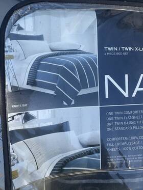 Ushsa51111830 Nautica Blue Longpoint Twin/twin Xl Comforter Set