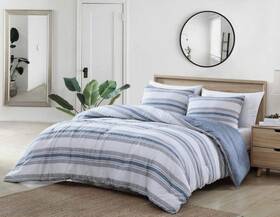 Ushsa51169276 Nautica Comforter Set 66 Inch X 86 Twin Cotton Polyester Striped Navy Blue 2-piece