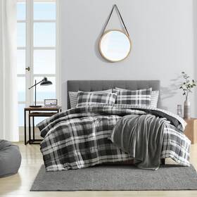 Ushsa51261894 Nautica 3-piece Comforter Set King Machine Washable Microsuede Charcoal Gray