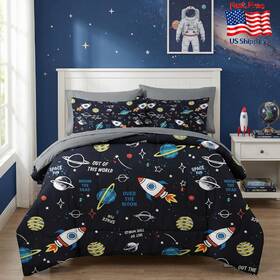B0dyrpsrd7 Nesker Comforter Set Full Size Space Moon Universe 7 Pcs Bedding For Kids Teens
