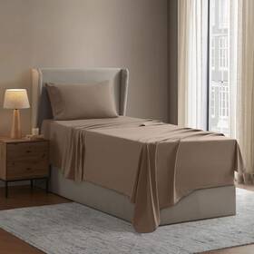 B011ptcxdg Nestl Kids Deep Pocket Twin Sheets - 3 Piece Size Bed 35 Taupe