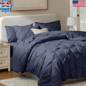 B0dht3kht4 Nestl California King Comforter Set 7 Piece - Pintuck Cal