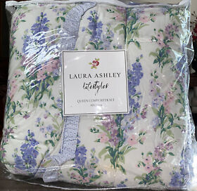 New Laura Ashley Lifestyles Comforter Bed Set Weekend Getaway Queen Shabby Chic