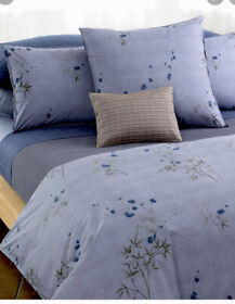 New Pkg Calvin Klein Bamboo Flowers Queen Comforter 2 Shams Set Rare Htf Classic