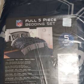Fx10848407 Nfl Dallas Cowboys Full 5 Piece Bedding Set Comforter Polyester