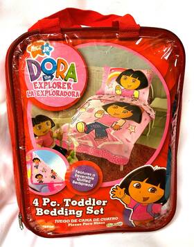 Dora-94333554 Nickelodeon New 4pc Toddler/baby Crib Bed Quilted Bedspread Sheet Set Dora The Explorer