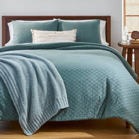 Nimbus 906155611516 3-piece Blue Comforter Set Full/queen -soft Reversible Washable Bedding